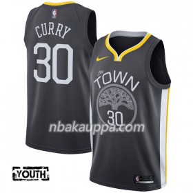 Golden State Warriors Stephen Curry 30 Nike 2017-18 Musta Pelipaidat Swingman - Lasten